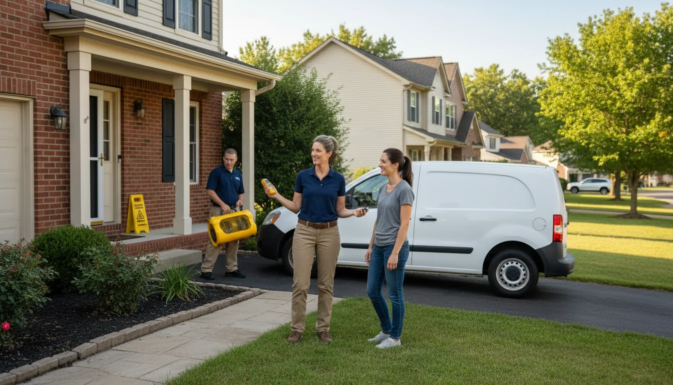 Residential water damage restoration in Gotebo, OK
